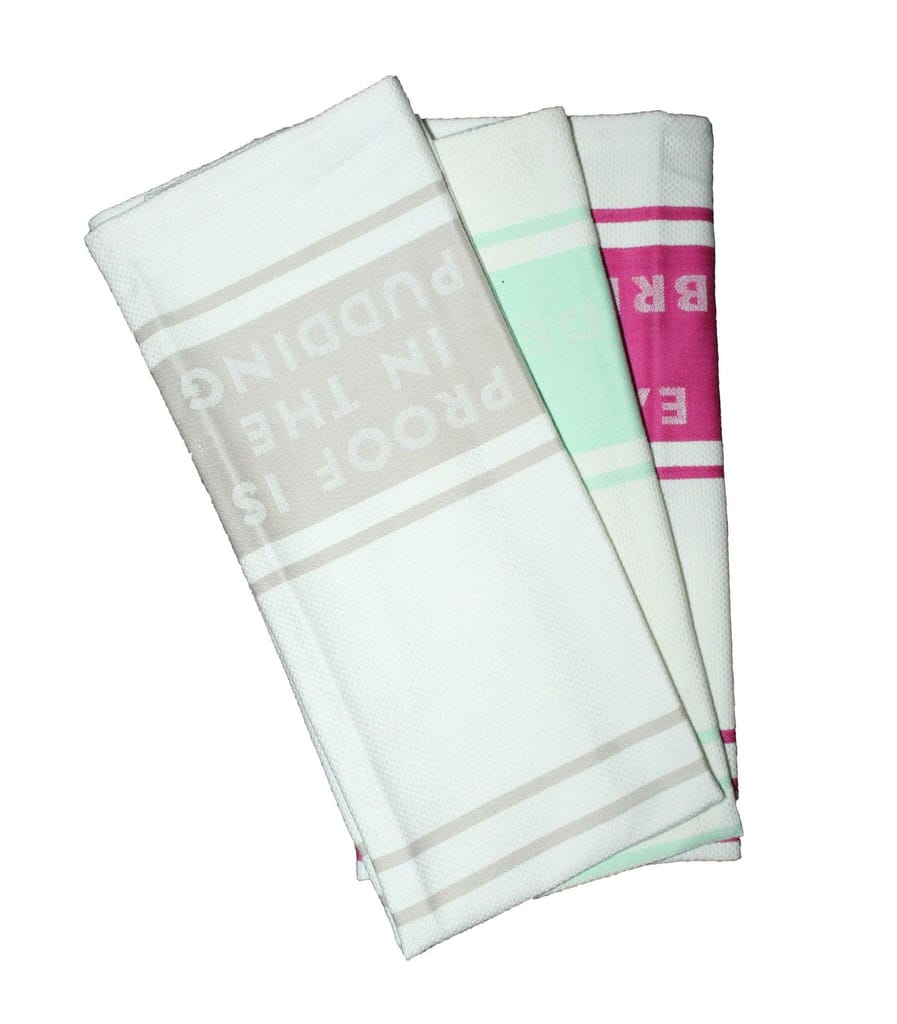 AIRWILL, 100% Cotton Kitchen Towels, Pack of 3 pcs - Towels | Buy online on ZillyBuy