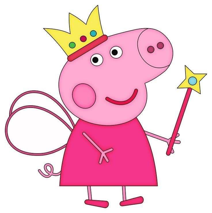 APM Peppa Pig Wall Sticker Fully Waterproof Vinyl Sticker self Adhesive for Living Room, Bedroom, Office, Kids Room 12X18 inches (PP10)
