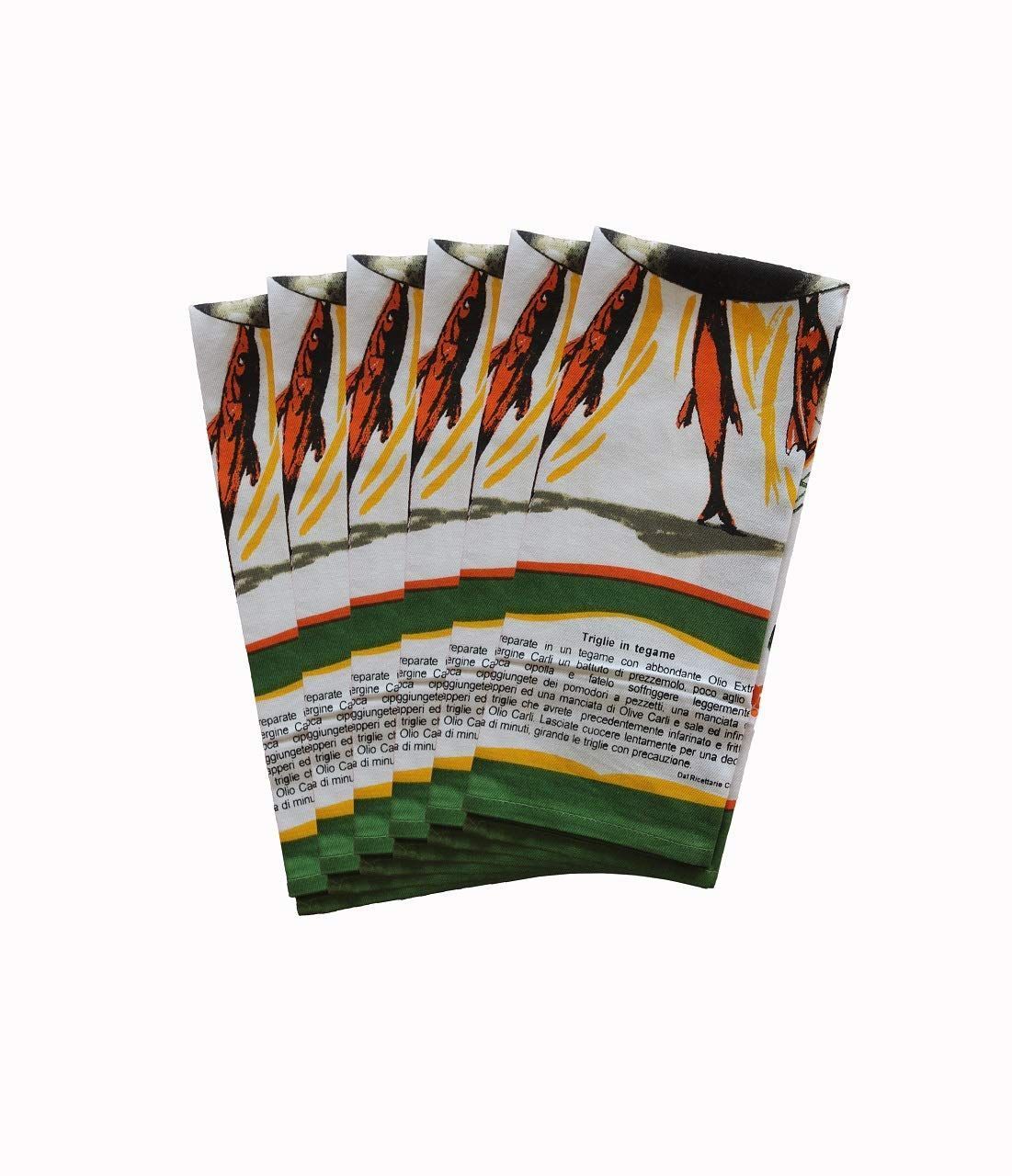 AIRWILL, 100% Cotton Kitchen Towels, Pack of 6 pcs