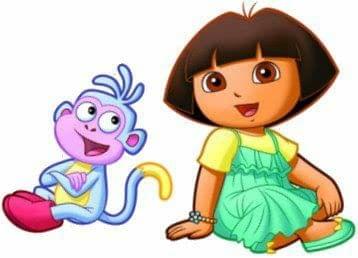 APM Dora Cartoon Wall Sticker Fully Waterproof Vinyl Sticker self Adhesive for Living Room, Bedroom, Office, Kids Room 12X18 inches (D2)