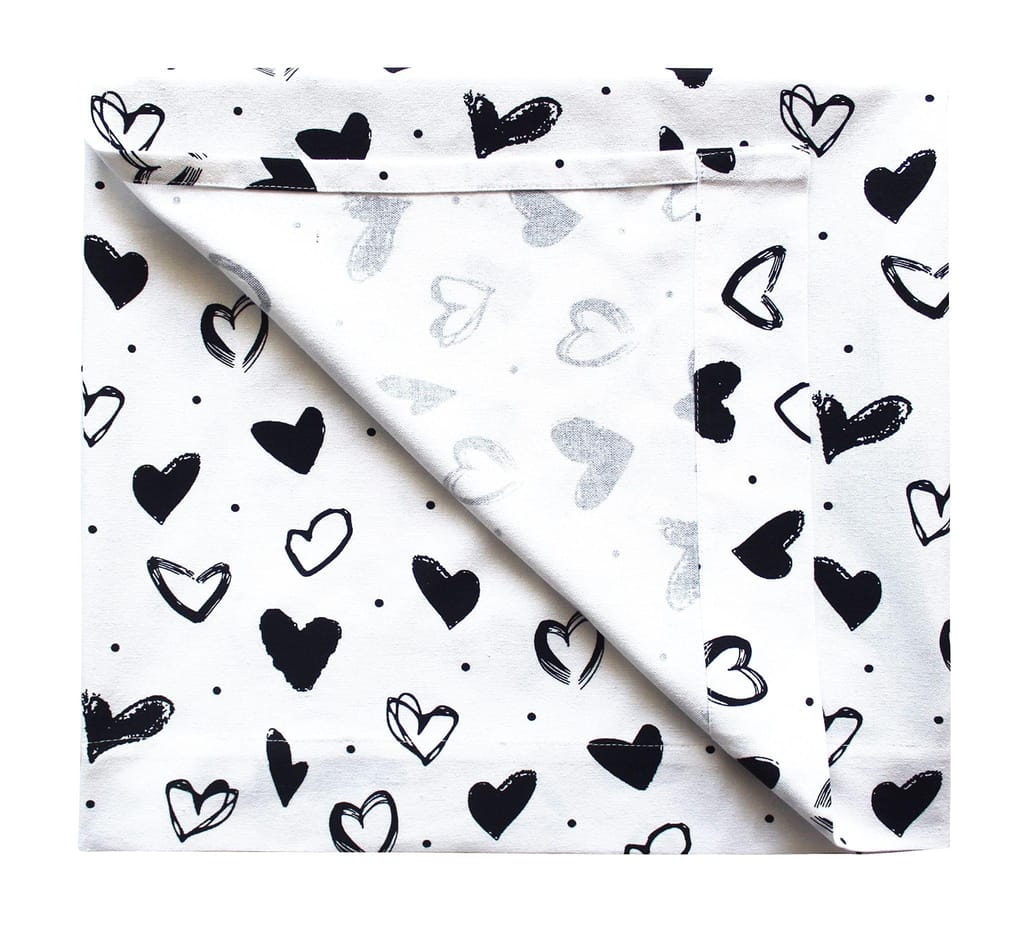 AIRWILL Cotton Neem Leaf Printed & Solid Pattern Long Door Curtains 275 / 9ft Length - (Black, Pack of 4)