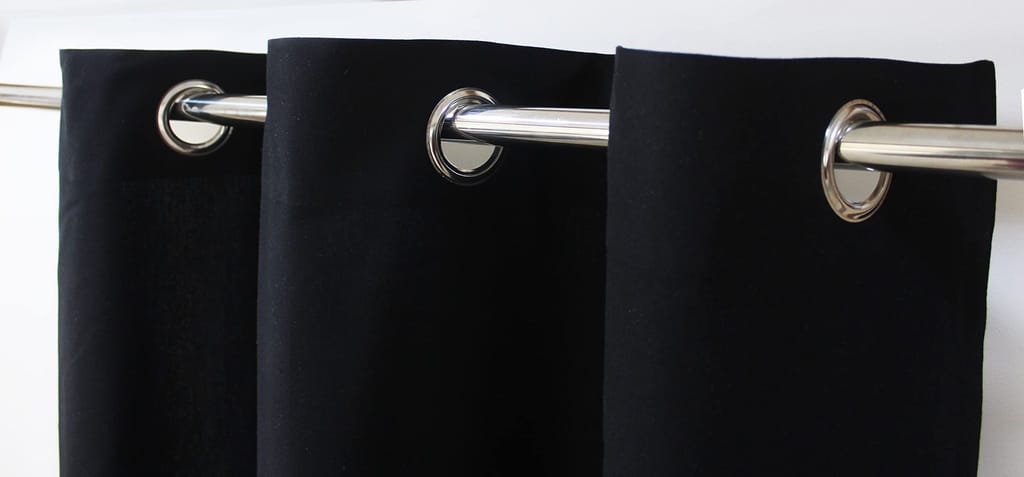 AIRWILL Cotton Neem Leaf Printed & Solid Pattern Long Door Curtains 275 / 9ft Length - (Black, Pack of 4)