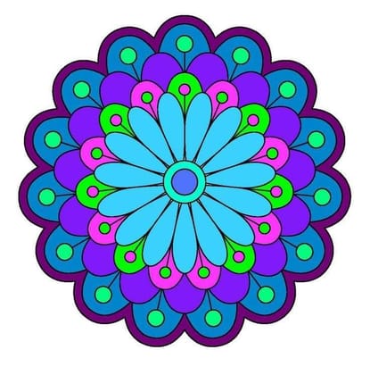 APM Rangoli Waterproof Laminated Floor Sticker in 15X15 inches (RR13) APM Rangoli Waterproof Laminated Floor Sticker in 15X15 inches (RR13)