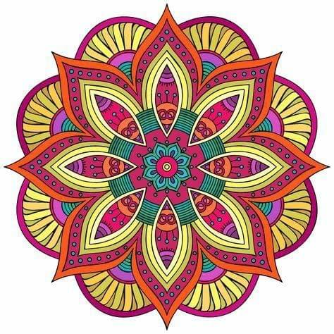 APM Rangoli Waterproof Laminated Floor Sticker in 15X15 inches (RNG13)