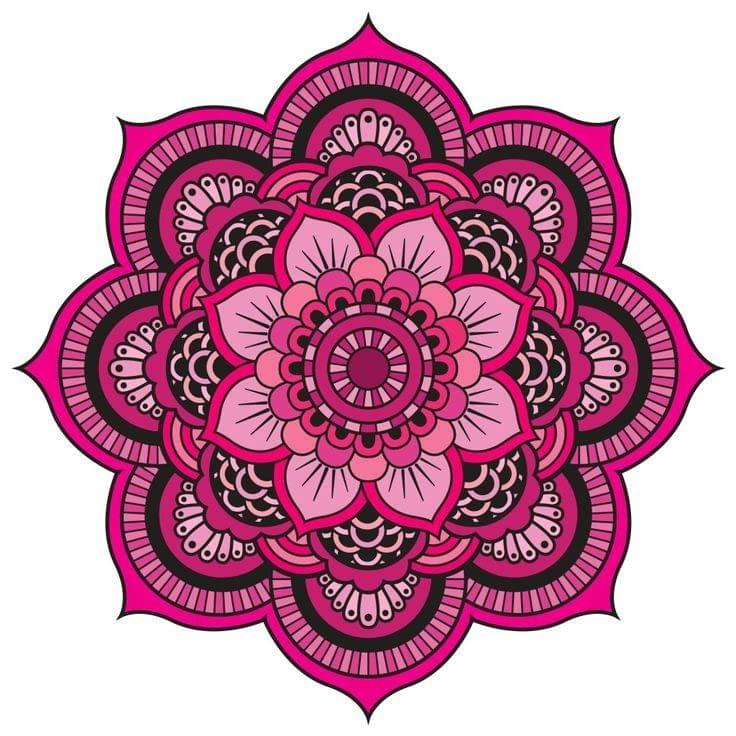 APM Rangoli Waterproof Laminated Floor Sticker in 15X15 inches (RL17)