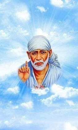 APM SAI Baba Wall Sticker Fully Waterproof Vinyl Sticker self Adhesive for Living Room, Bedroom, Office, Kids Room 12X18 inches (S15)