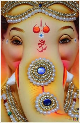 APM Ganpati Wall Sticker/Ganpati Bappa Fully Waterproof Vinyl Sticker self Adhesive for Living Room, Bedroom, Office, Kids Room 12X18 inches (G2)