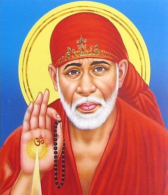 APM SAI Baba Wall Sticker Fully Waterproof Vinyl Sticker self Adhesive for Living Room, Bedroom, Office, Kids Room 12X18 inches (S6)