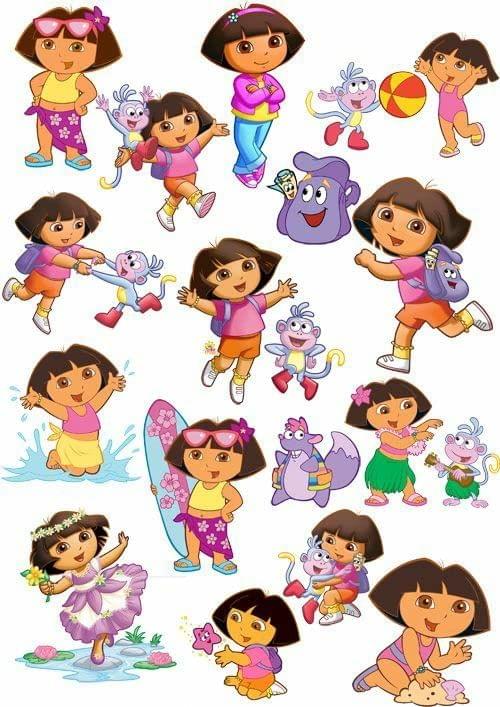 APM Dora Cartoon Wall Sticker Fully Waterproof Vinyl Sticker self Adhesive for Living Room, Bedroom, Office, Kids Room 12X18 inches (D18)