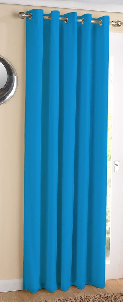 AIRWILL Cotton Blackout and Room Darkening 9ft Long Door Curtains Pack of 1 pc. (Solid - Blue)