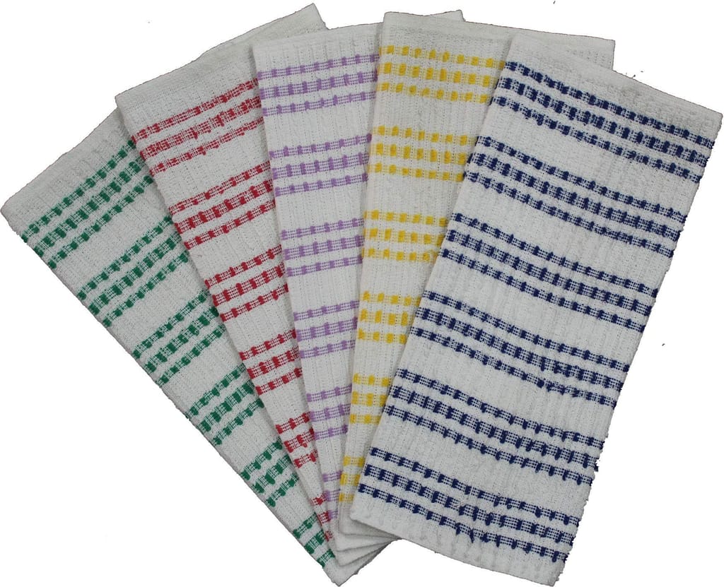 AIRWILL Branded Cotton Dishcloths (Multicolour, Pack of 5 Pieces)