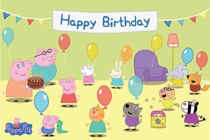 APM Peppa Pig Wall Sticker Fully Waterproof Vinyl Sticker self Adhesive for Living Room, Bedroom, Office, Kids Room 12X18 inches (PPC3)