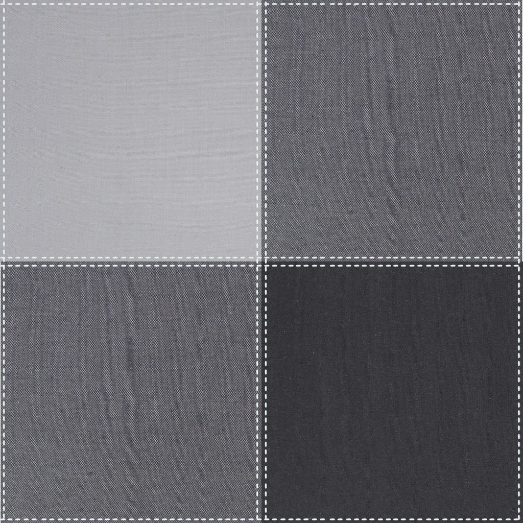 AIRWILL Black Checkered Pattern Cotton 4-Way Dobby Black Designed Long Door Curtains 4x9ft Pack of 2 Pieces