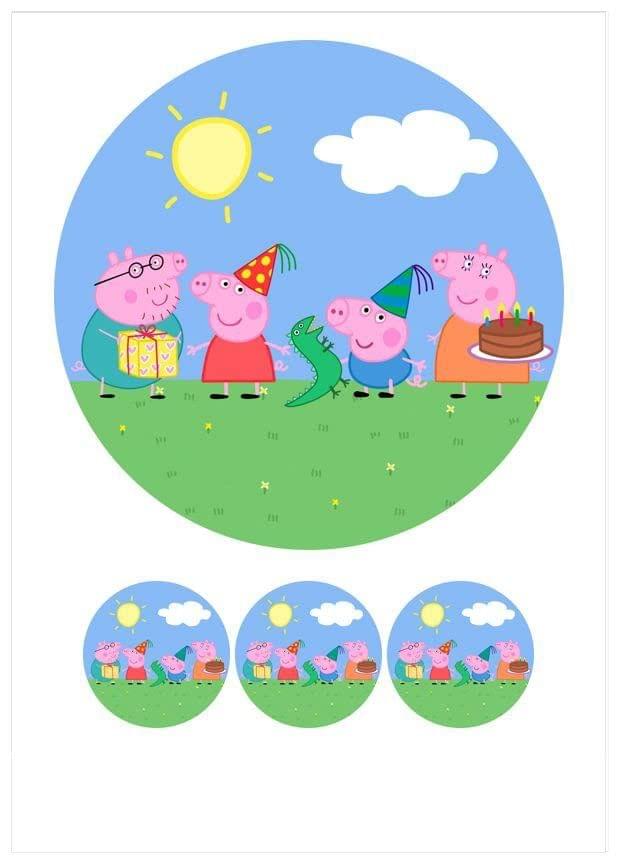 APM Peppa Pig Wall Sticker Fully Waterproof Vinyl Sticker self Adhesive for Living Room, Bedroom, Office, Kids Room 12X18 inches (PPC1)