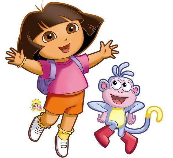 APM Dora Cartoon Wall Sticker Fully Waterproof Vinyl Sticker self Adhesive for Living Room, Bedroom, Office, Kids Room 12X18 inches (D14)