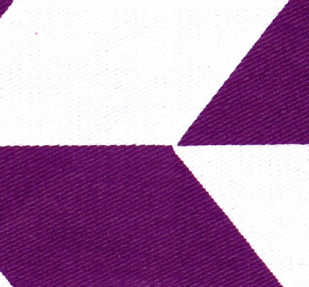 AIRWILL Purple Geometric Pattern Cotton Classic Diamond Purple Designed Long Door Curtains 4x9ft Pack of 2 Pieces