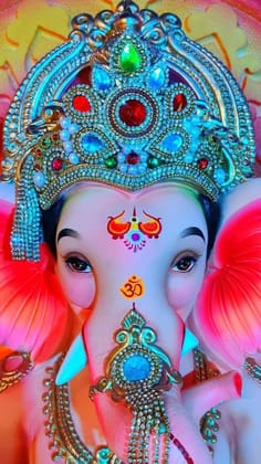 APM Ganpati Wall Sticker/Ganpati Bappa Fully Waterproof Vinyl Sticker self Adhesive for Living Room, Bedroom, Office, Kids Room 12X18 inches (G3)