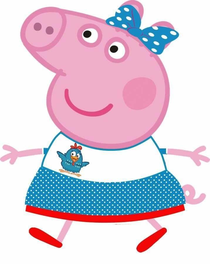 APM Peppa Pig Wall Sticker Fully Waterproof Vinyl Sticker self Adhesive for Living Room, Bedroom, Office, Kids Room 12X18 inches (PPC16) (PPC6)