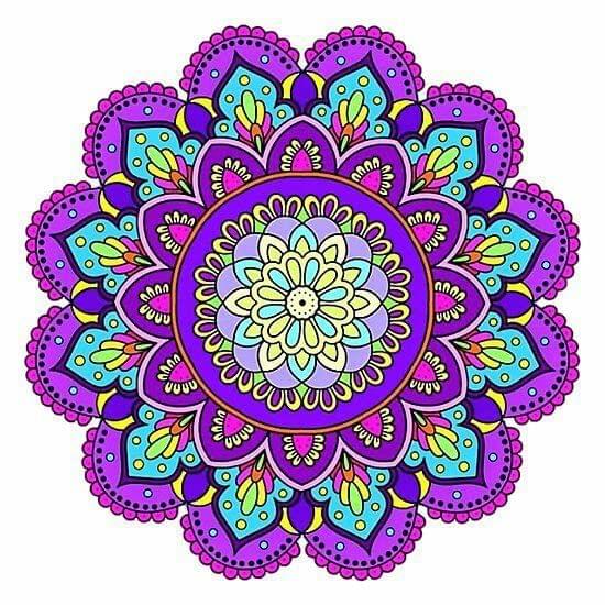 APM Rangoli Waterproof Laminated Floor Sticker in 15X15 inches (RNG5)
