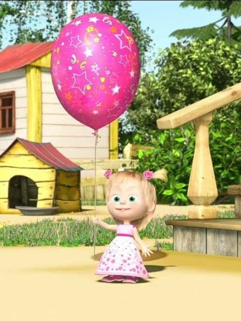 APM Masha & The Bear Wall Sticker Fully Waterproof Vinyl Sticker self Adhesive for Living Room, Bedroom, Office, Kids Room 12X18 inches (M20)