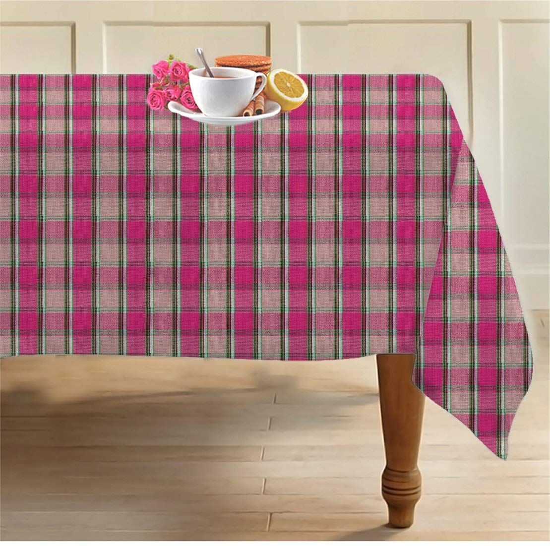 AIRWILL Cotton 4 Seater 55 Inches Square Table Cloth (Pack of 1 Piece)