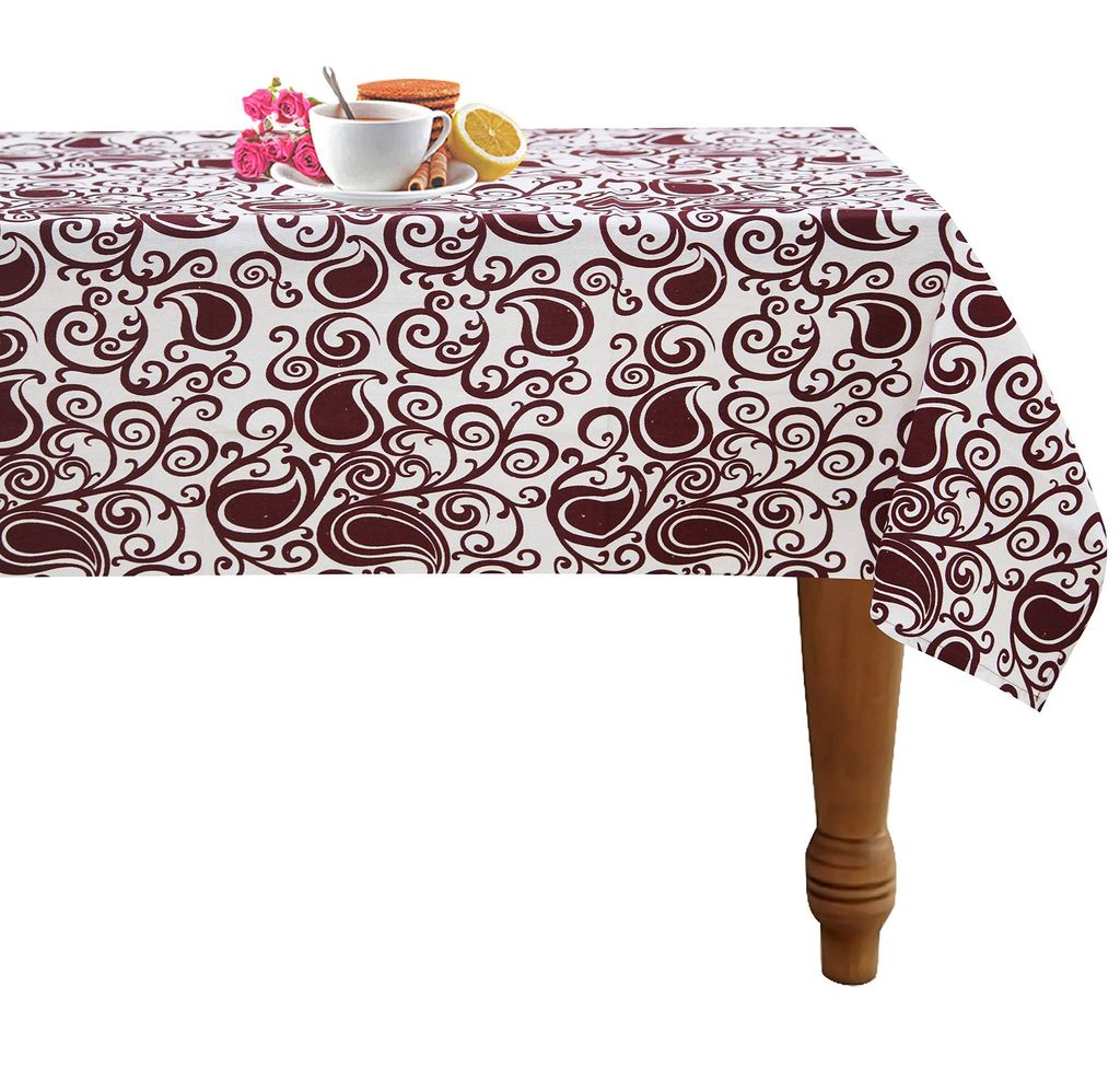 AIRWILL 100% Cotton 2 Seater Table Cover (Pack of 1)