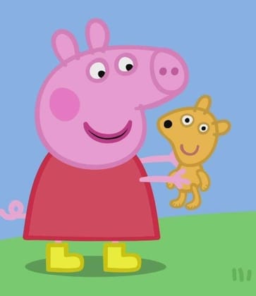APM Peppa Pig Wall Sticker Fully Waterproof Vinyl Sticker self Adhesive for Living Room, Bedroom, Office, Kids Room 12X18 inches (PPC16) (AP4)