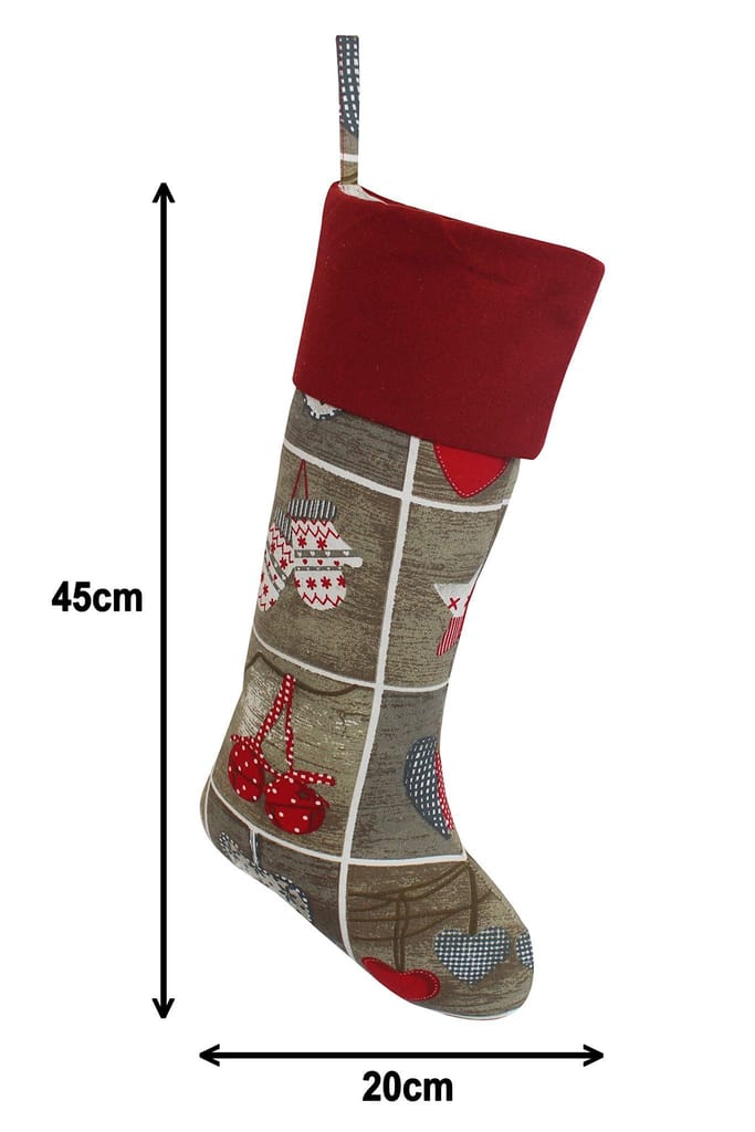 Airwill ? Cotton Designer Christmas Stockings -Pack of 4 pcs