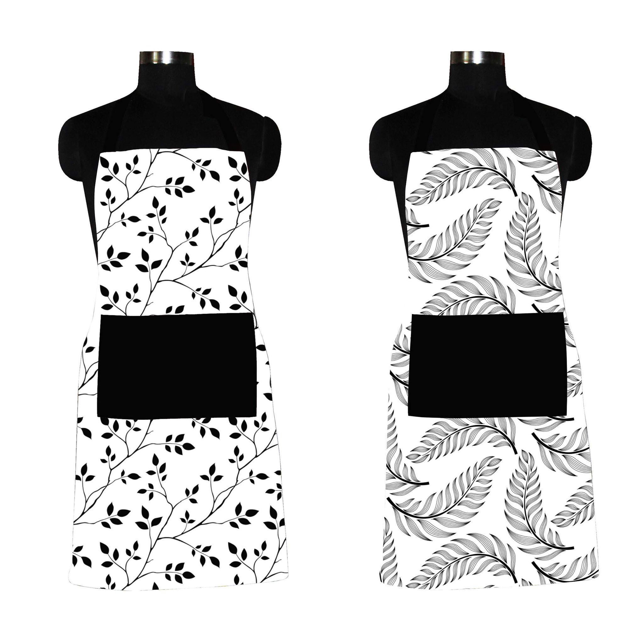 AIRWILL, 100% Cotton Designer Home Use, Chefs and Regular Aprons, Pack of 2 pc