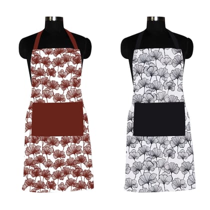 AIRWILL, 100% Cotton Designer Home Use, Chefs and Regular Aprons, Pack of 2 pc