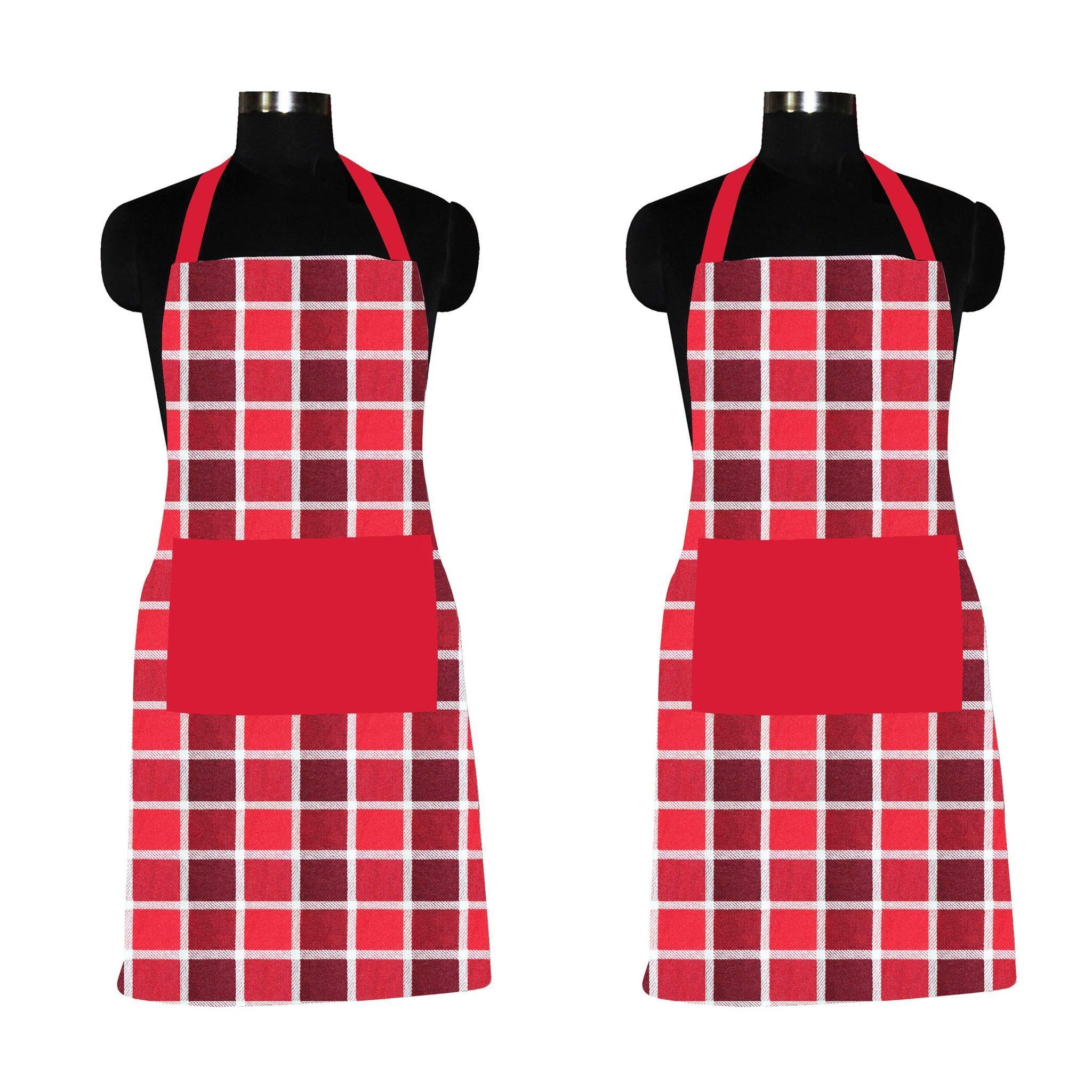 AIRWILL, 100% Cotton Designer Home Use, Chefs and Regular Aprons, Pack of 2 pc