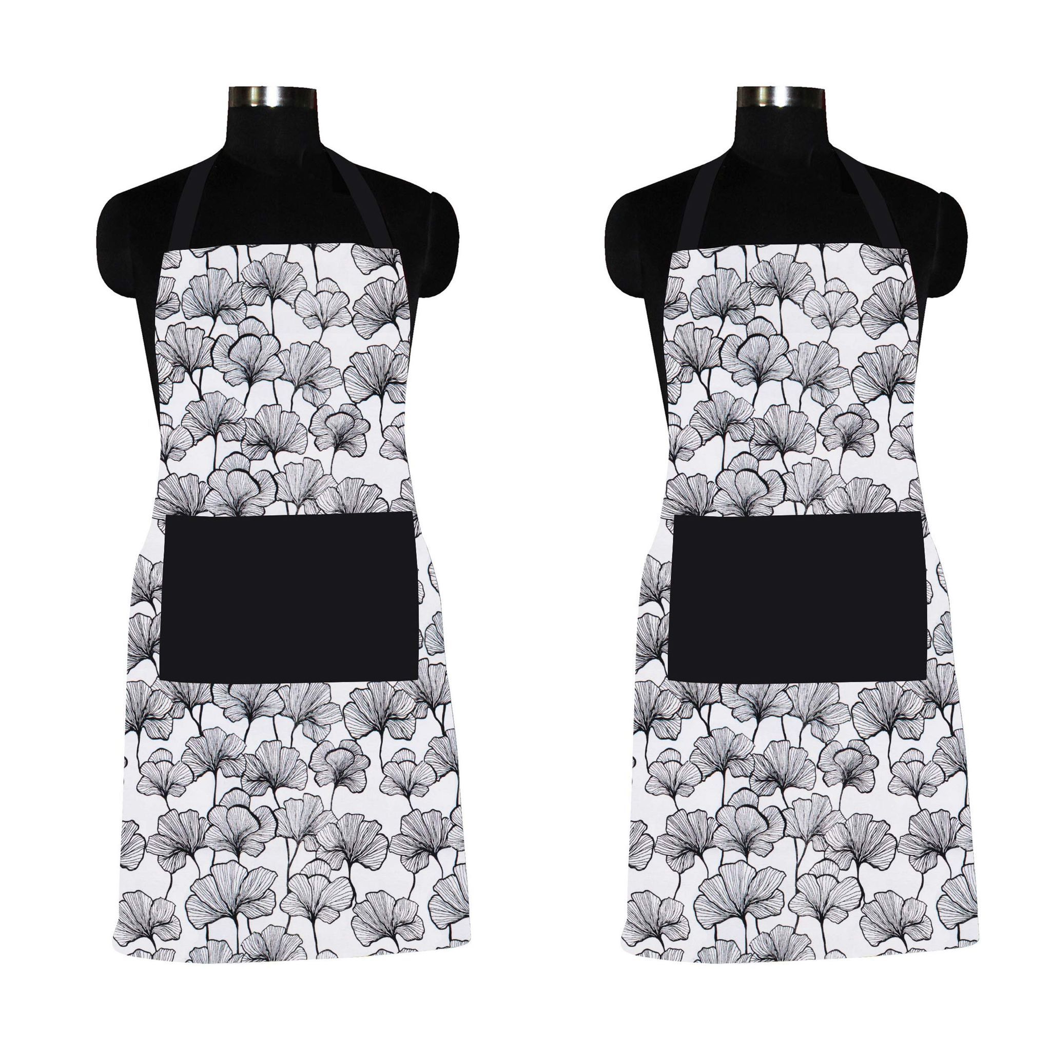 AIRWILL, 100% Cotton Designer Home Use, Chefs and Regular Aprons, Pack of 2 pc