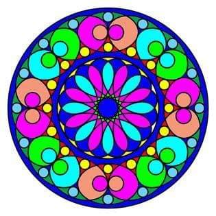 APM Rangoli Waterproof Laminated Floor Sticker in 15X15 inches (RR1)