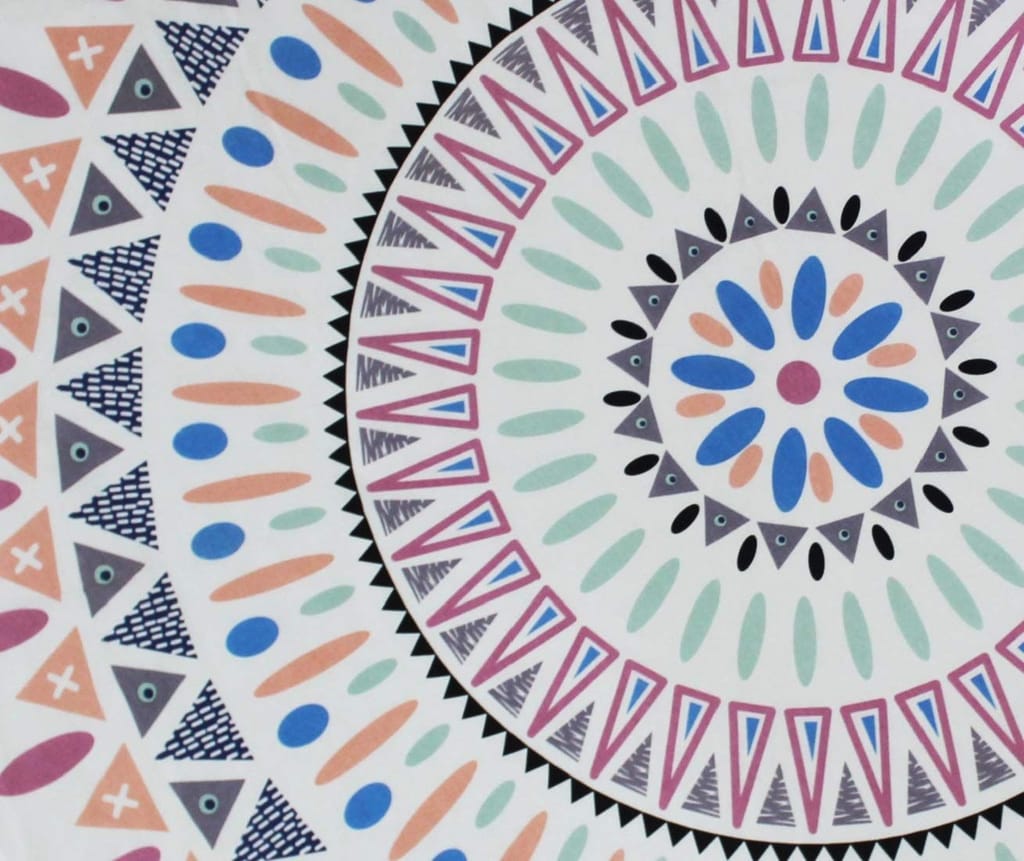 AIRWILL 100% Cotton Printed Pattern 4 Seater Square Table Cover Sized, 56x56 inches (Multicolor, Pack of 1)