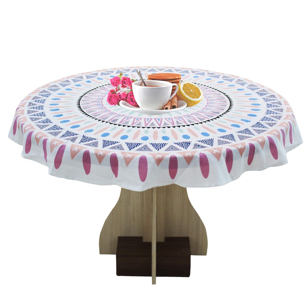 AIRWILL 100% Cotton Printed Pattern 4 Seater Square Table Cover Sized, 56x56 inches (Multicolor, Pack of 1)