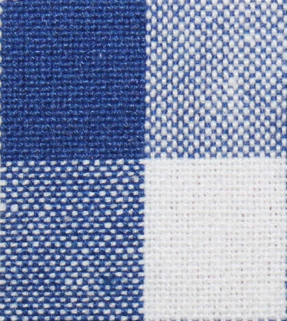 AIRWILL 100% Cotton Checkered Pattern 4 Seater Square Table Cover Sized, 56x56 inches (Blue,White, Pack of 1)