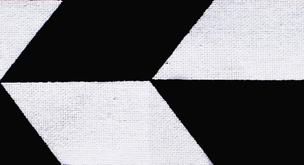 AIRWILL 100% Cotton Geometric Pattern 4 Seater Square Table Cover Sized, 56x56 inches (Black,White, Pack of 1)