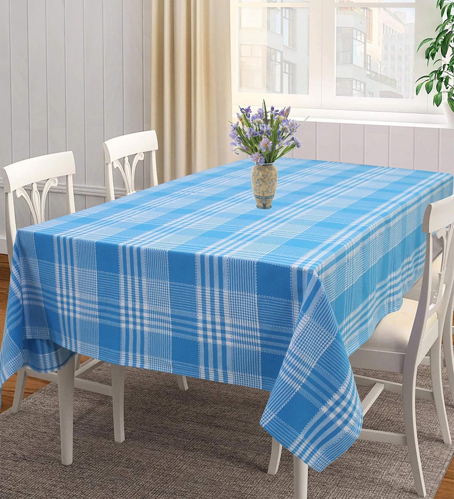 AIRWILL, 100% Cotton Self Designed 4 Seater Table Cloth, Pack of 1 pc. - Unstitched Fabrics | Buy online on ZillyBuy