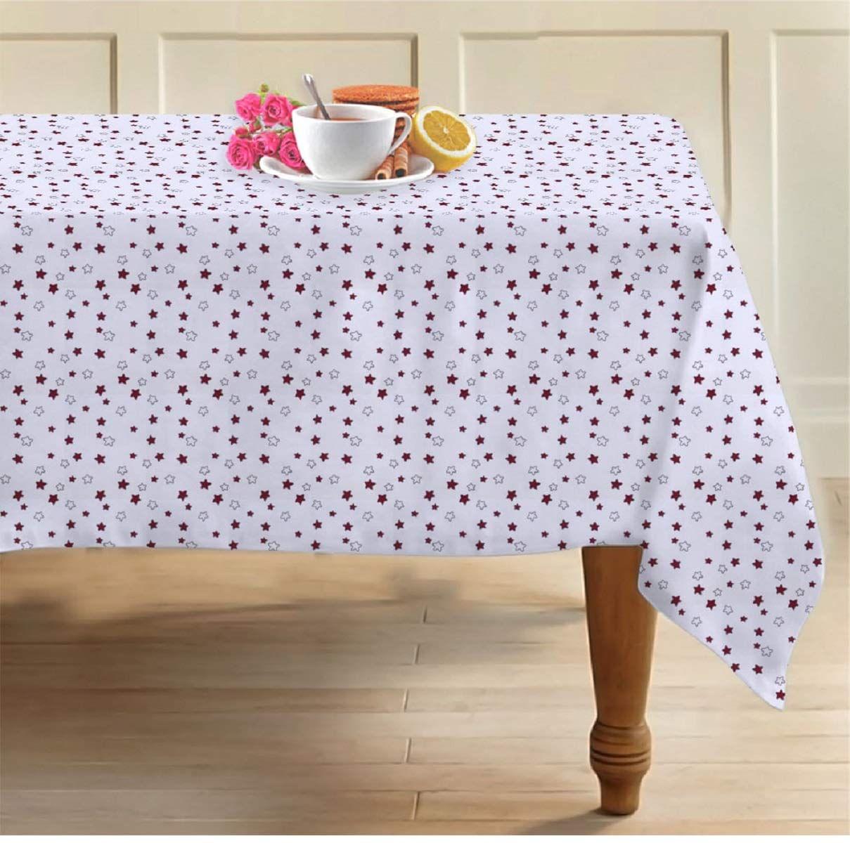 AIRWILL 100% Cotton 2 Seater Table Cover (Pack of 1)