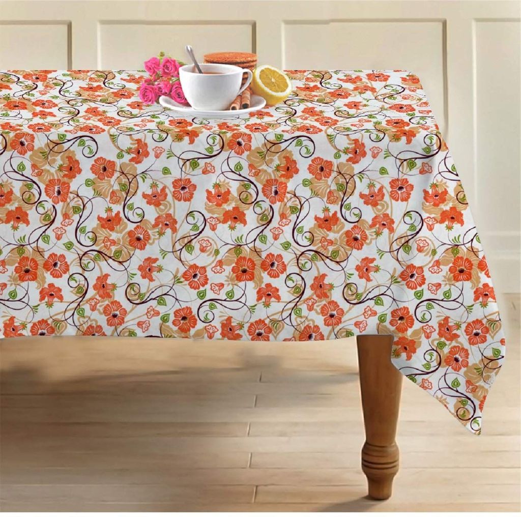 AIRWILL 100% Cotton 2 Seater Table Cover (Pack of 1)