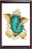 APM GANPATI PHOTO FRAME (.75inch) Wall Mount Laminated Digital Print 12x18 Inches (F5)
