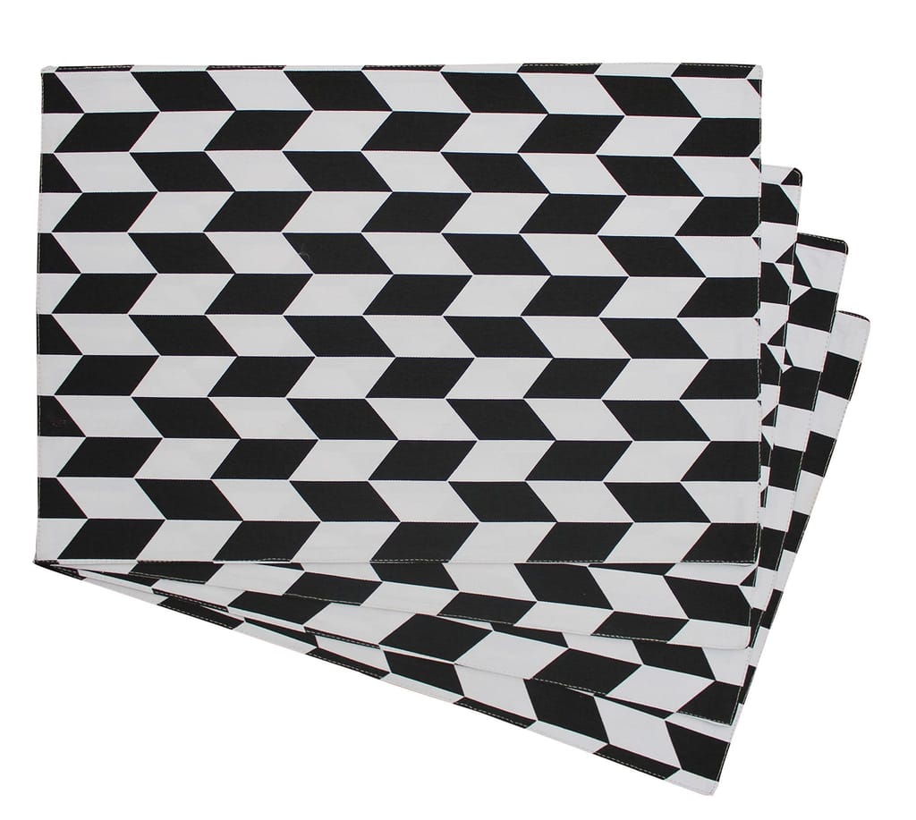 Airwill, 100% Cotton Classic Diamond Themed Black White Colors with Attached Black Plain Border Table Cloth, 60 Inches By 84 Inches, Rectangle Shape,Washable & Easy Care Tablecloths -Pack of 1 piece