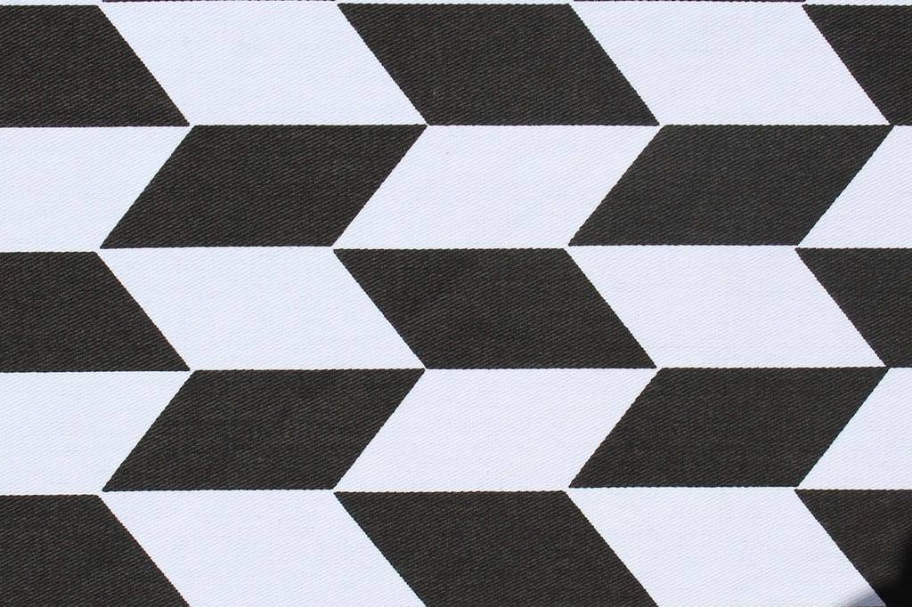 Airwill, 100% Cotton Classic Diamond Themed Black White Colors with Attached Black Plain Border Table Cloth, 60 Inches By 84 Inches, Rectangle Shape,Washable & Easy Care Tablecloths -Pack of 1 piece