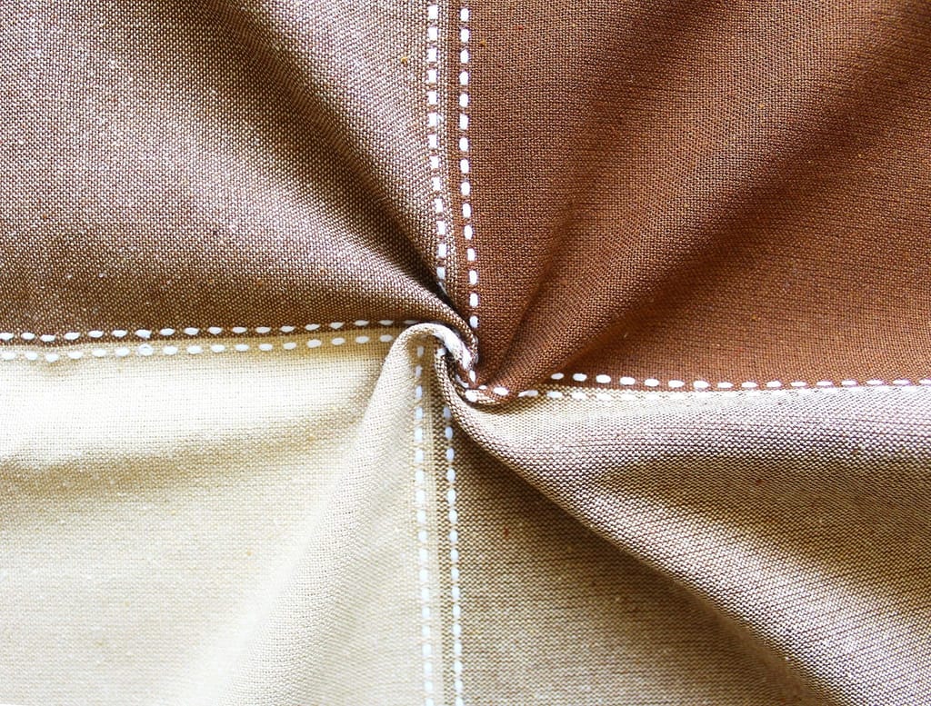 AIRWILL 100% Cotton Checkered Pattern 2 Seater Square Table Cover Sized, 36x36 inches (Brown,Beige, Pack of 1)