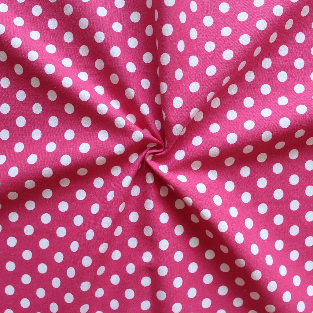 AIRWILL 100% Cotton Polka Pattern 2 Seater Square Table Cover Sized, 36x36 inches (Pink, Pack of 1)