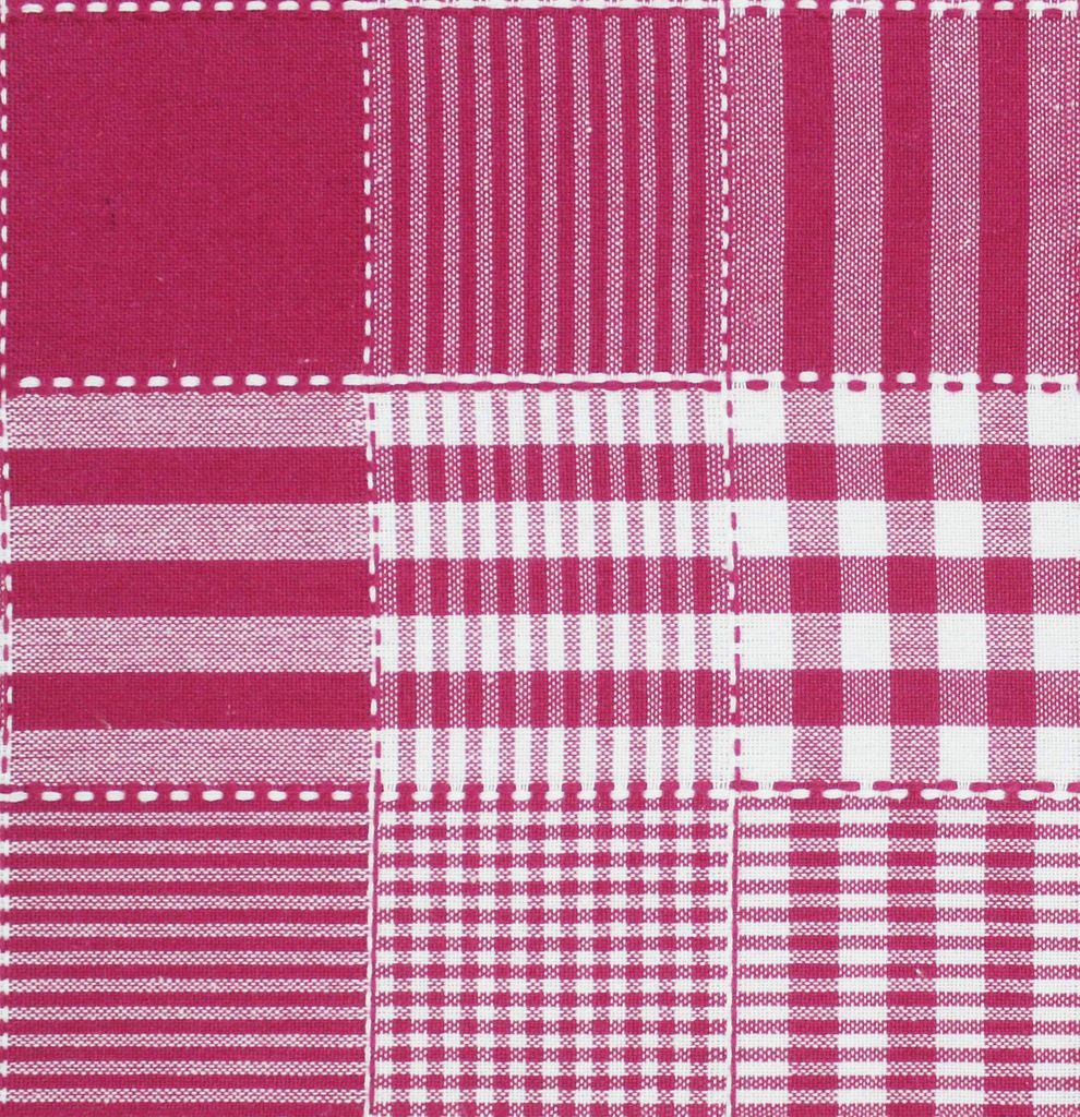 AIRWILL 100% Cotton Checkered Pattern 4 Seater Square Table Cover Sized, 56x56 inches (Pink,White, Pack of 1)