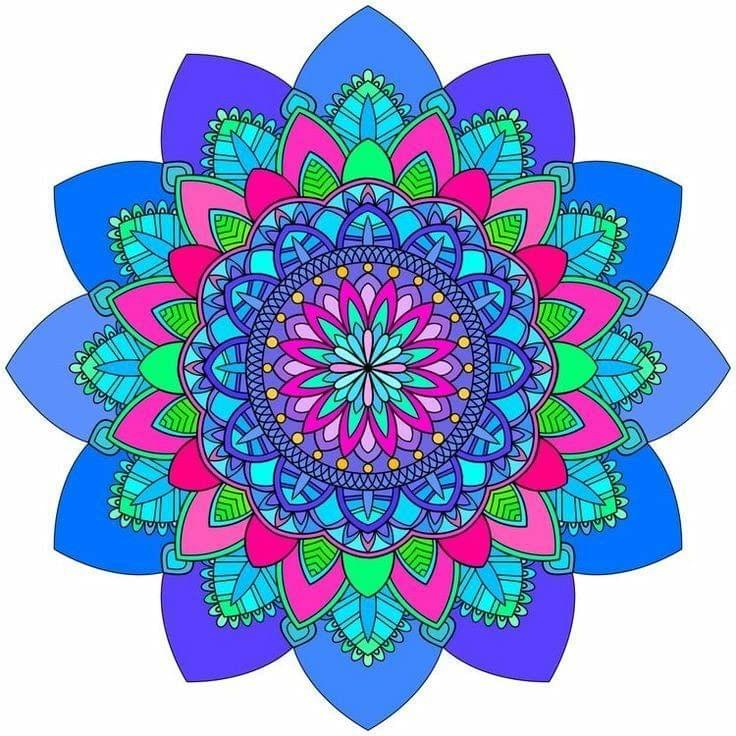 APM Rangoli Waterproof Laminated Floor Sticker in 15X15 inches (DS11)