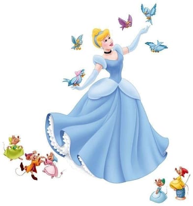 APM Princess Wall Sticker Fully Waterproof Vinyl Sticker self Adhesive for Living Room, Bedroom, Office, Kids Room 12X18 inches (P3)