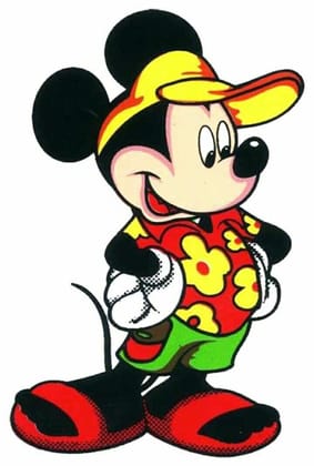 APM Mickey Mouse Laminated Wall Sticker for Kids 12X18 Inches (M12)
