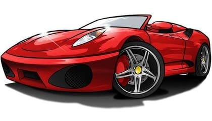 APM Kids CAR Wall Sticker Fully Waterproof Vinyl Sticker self Adhesive for Living Room, Bedroom, Office, Kids Room 12X18 inches (C5)